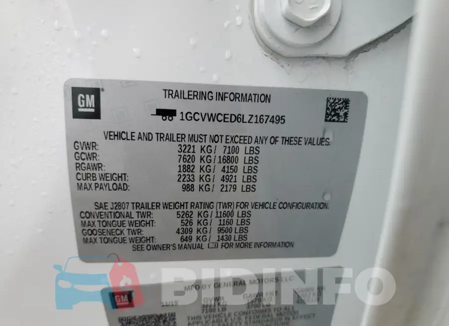 1GCVWCED6LZ167495 Photo# 12