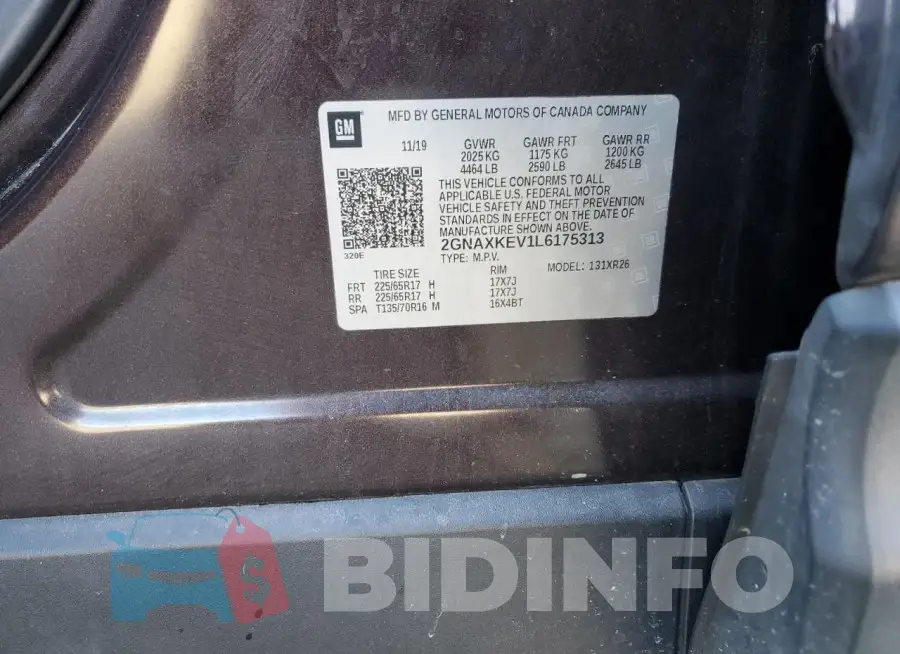 2GNAXKEV1L6175313 Photo# 13