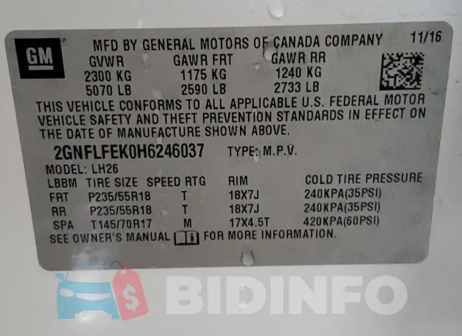 2GNFLFEK0H6246037 Photo# 13