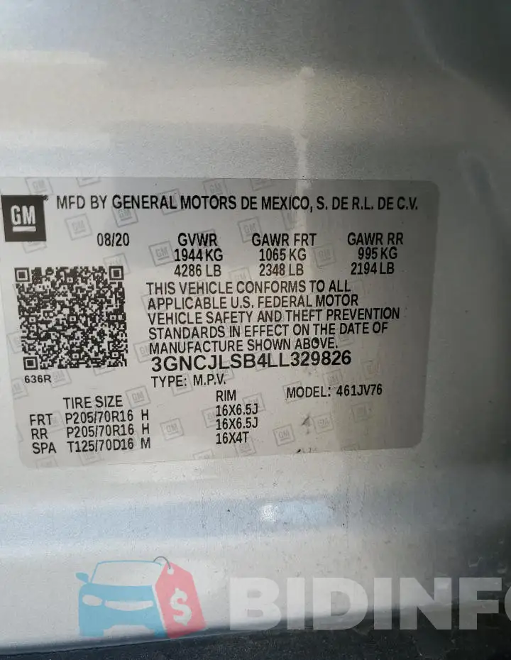 3GNCJLSB4LL329826 Photo# 12