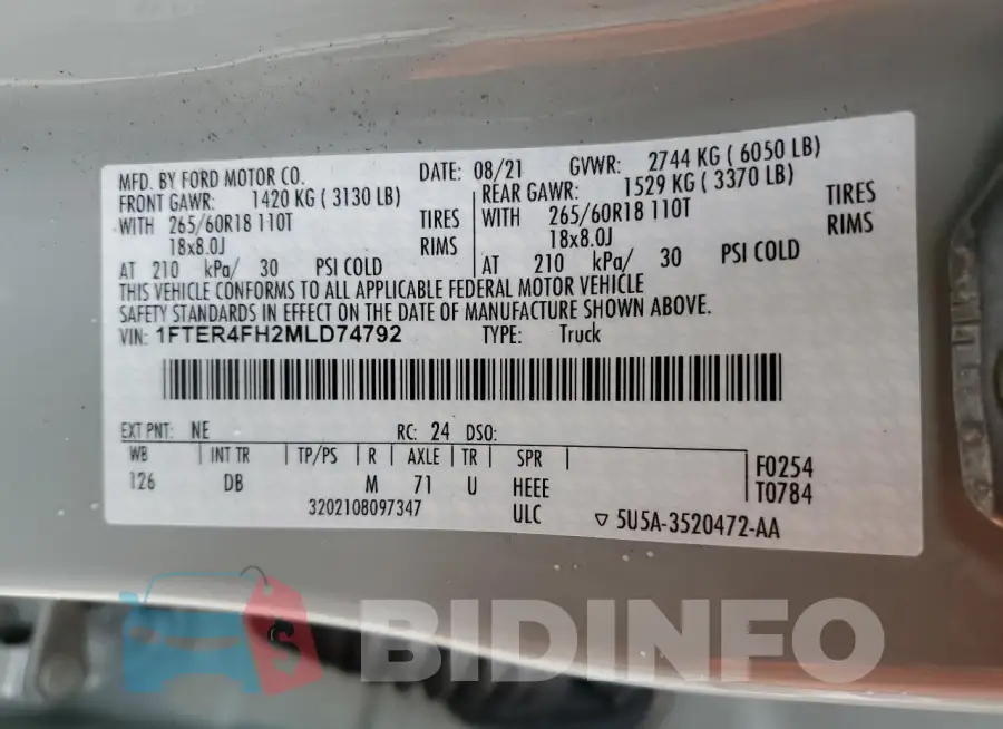 1FTER4FH2MLD74792 Photo# 12