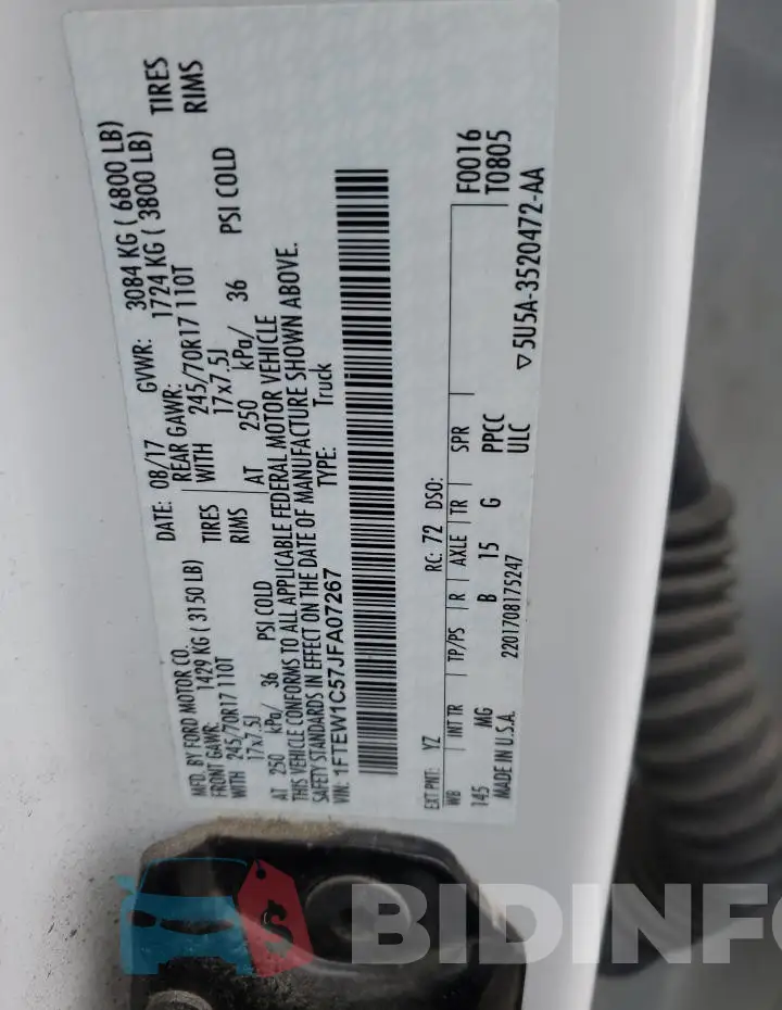 1FTEW1C57JFA07267 Photo# 12