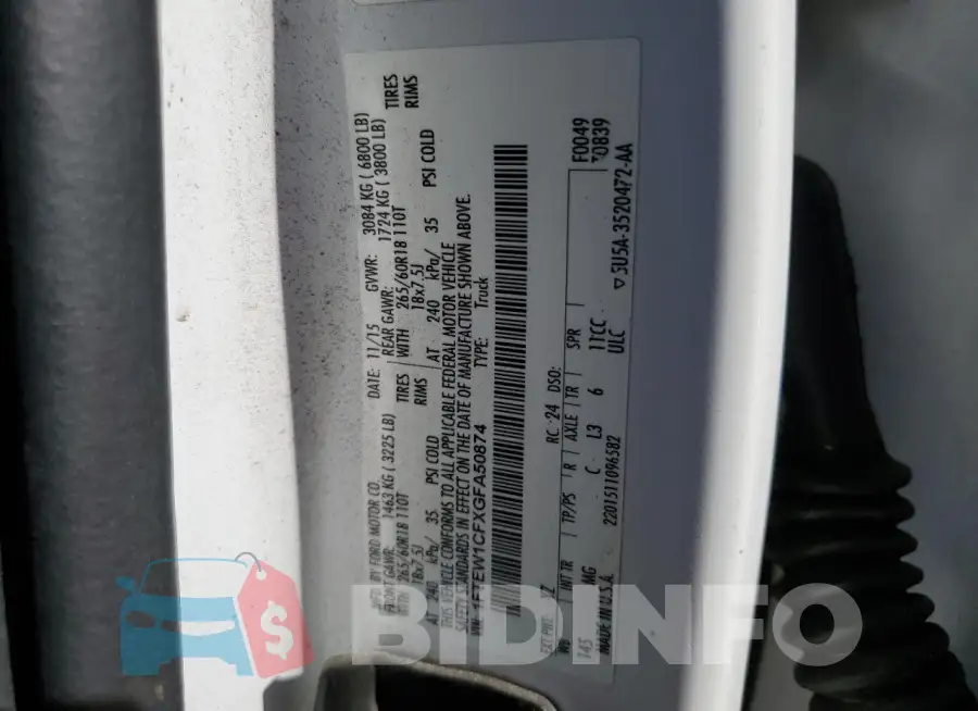 1FTEW1CFXGFA50874 Photo# 12