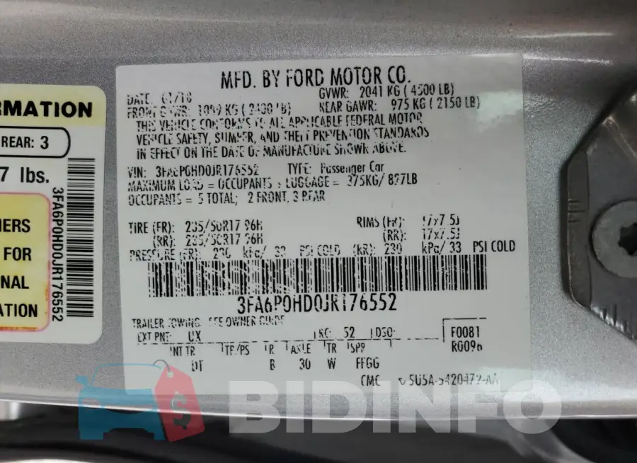 3FA6P0HD0JR176552 Photo# 12