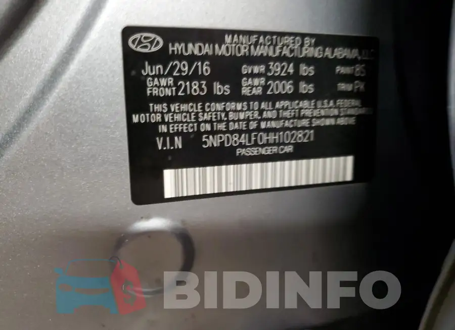 5NPD84LF0HH102821 Photo# 13