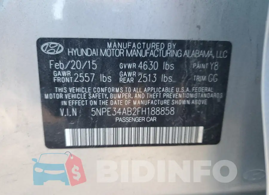 5NPE34AB2FH188858 Photo# 12