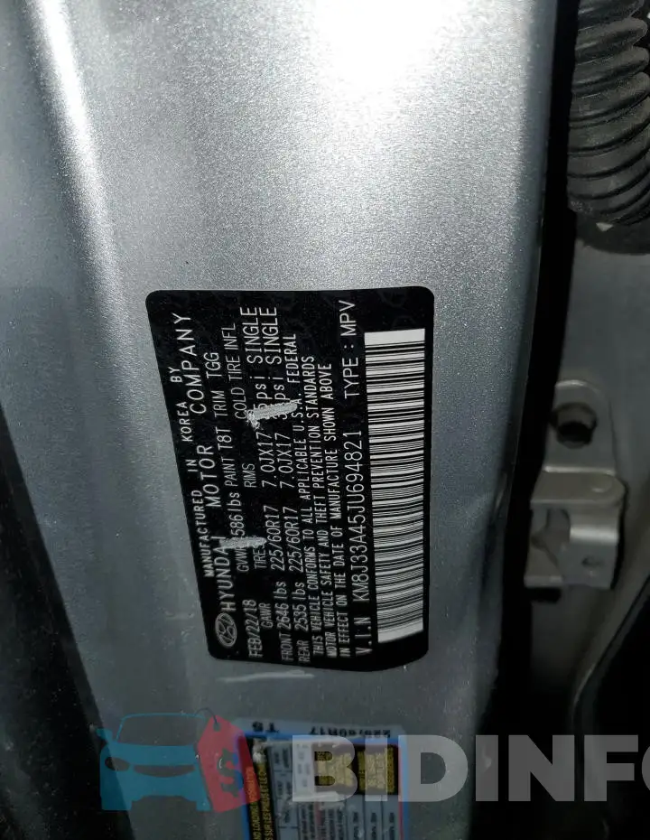 KM8J33A45JU694821 Photo# 13