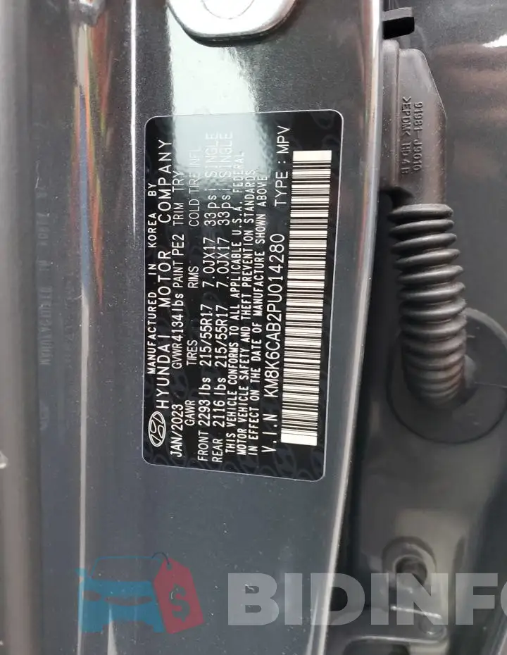 KM8K6CAB2PU014280 Photo# 12