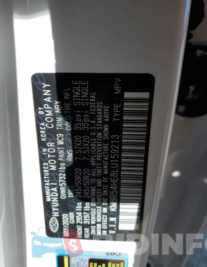 KM8R54HE8LU159213 Photo# 13