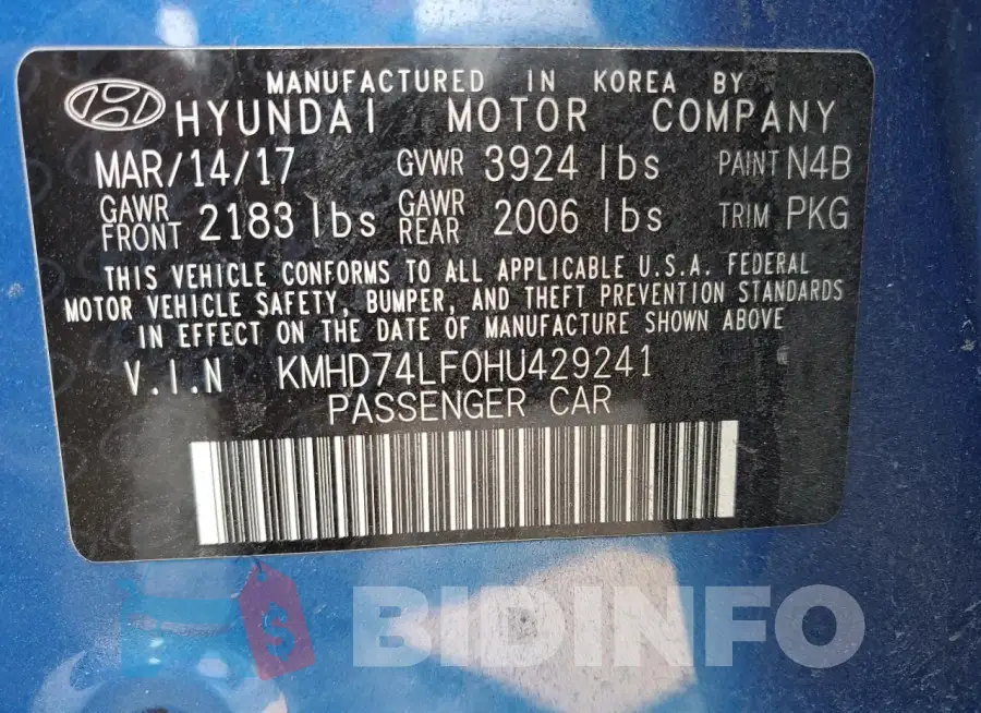 KMHD74LF0HU429241 Photo# 12