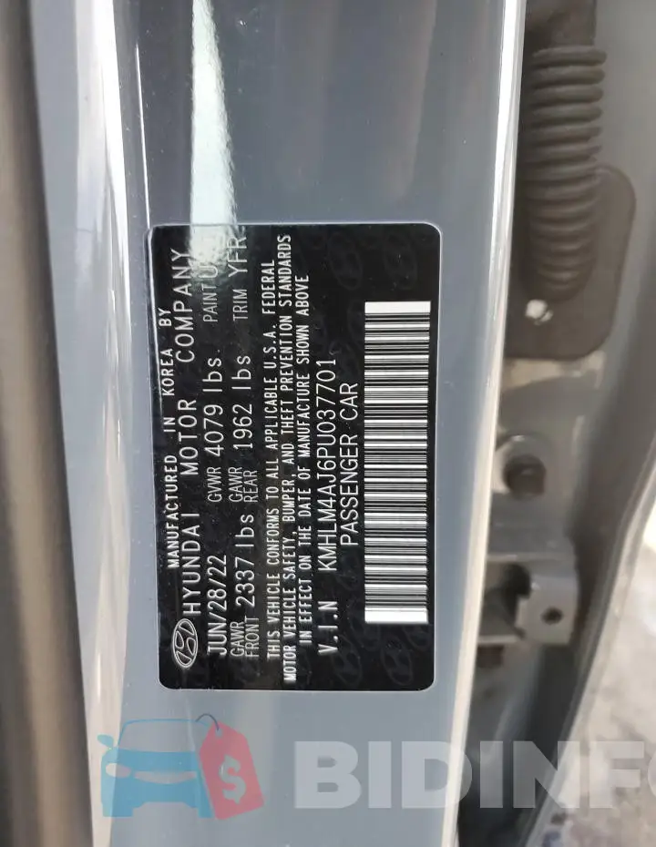 KMHLM4AJ6PU037701 Photo# 12