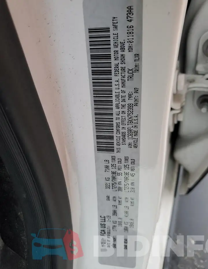 1C6SRFLT6KN752399 Photo# 12