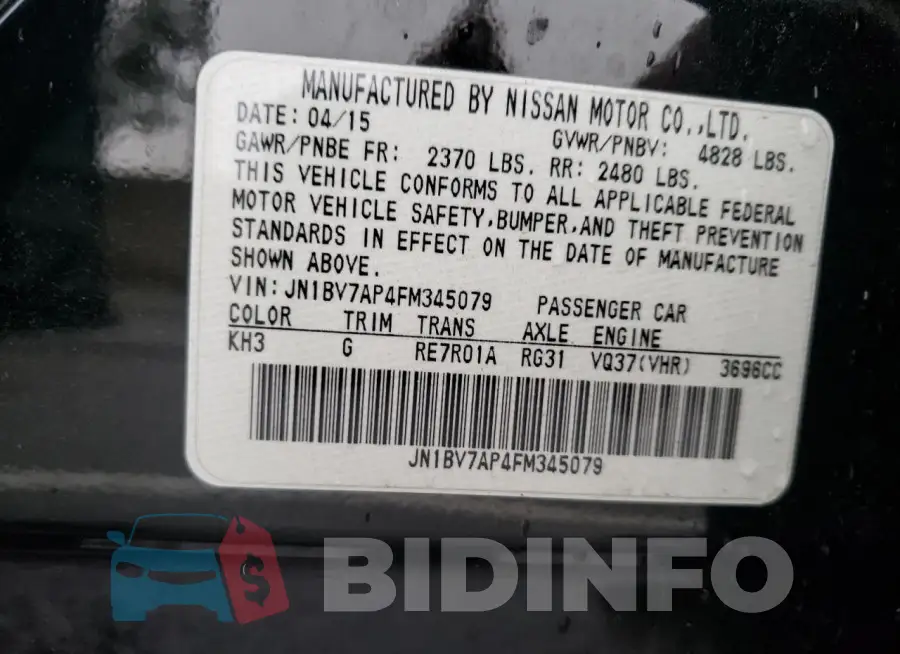 JN1BV7AP4FM345079 Photo# 12