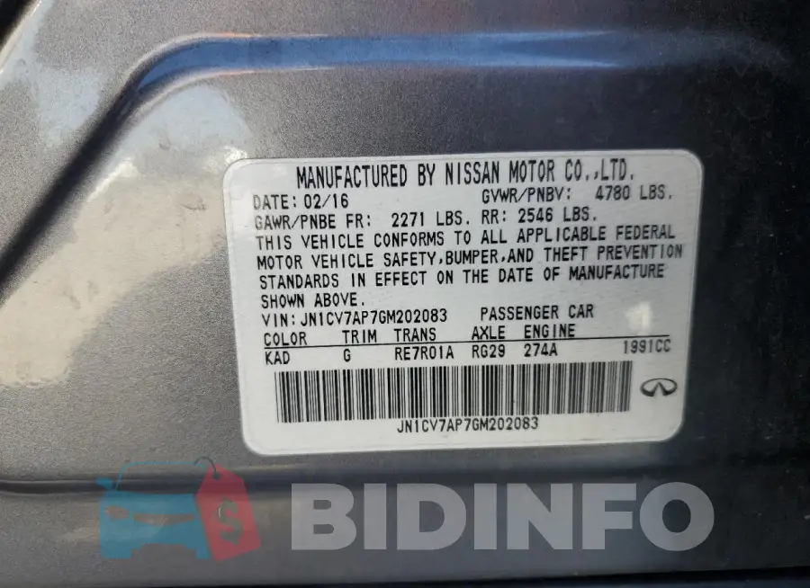 JN1CV7AP7GM202083 Photo# 13