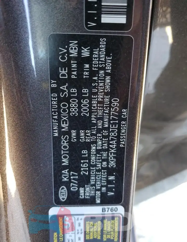 3KPFK4A78JE177590 Photo# 12