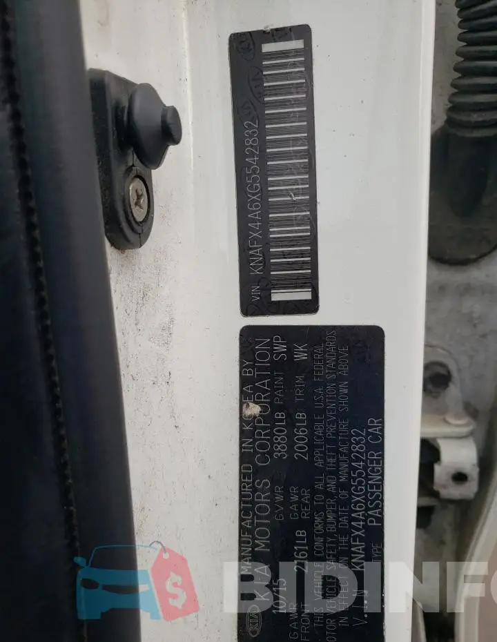 KNAFX4A6XG5542832 Photo# 12