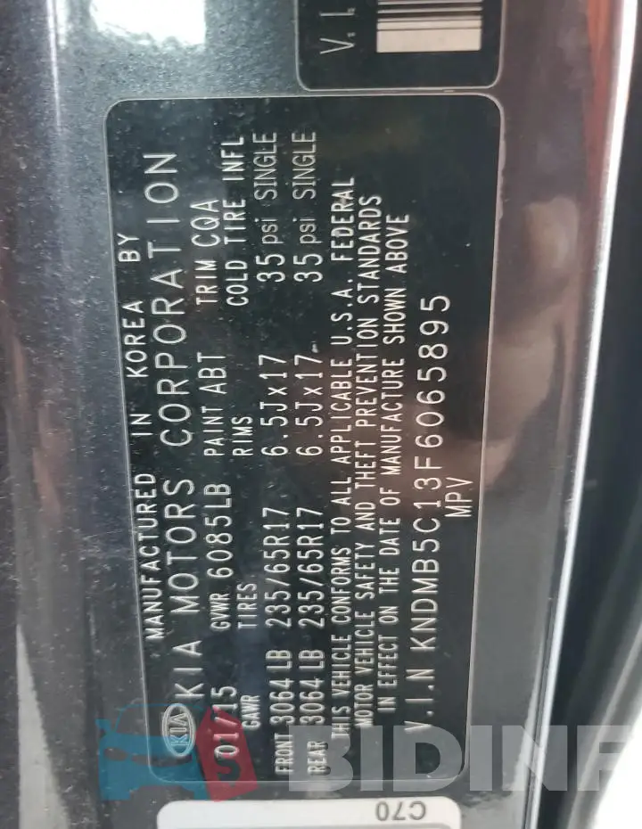 KNDMB5C13F6065895 Photo# 14