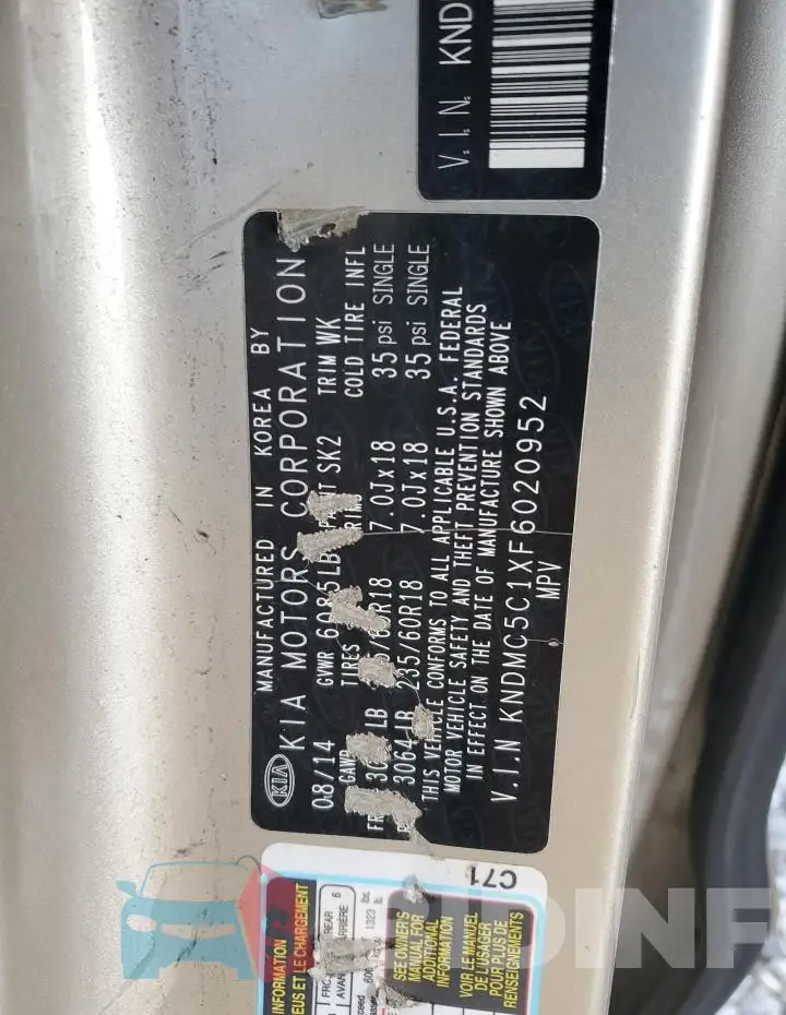KNDMC5C1XF6020952 Photo# 13