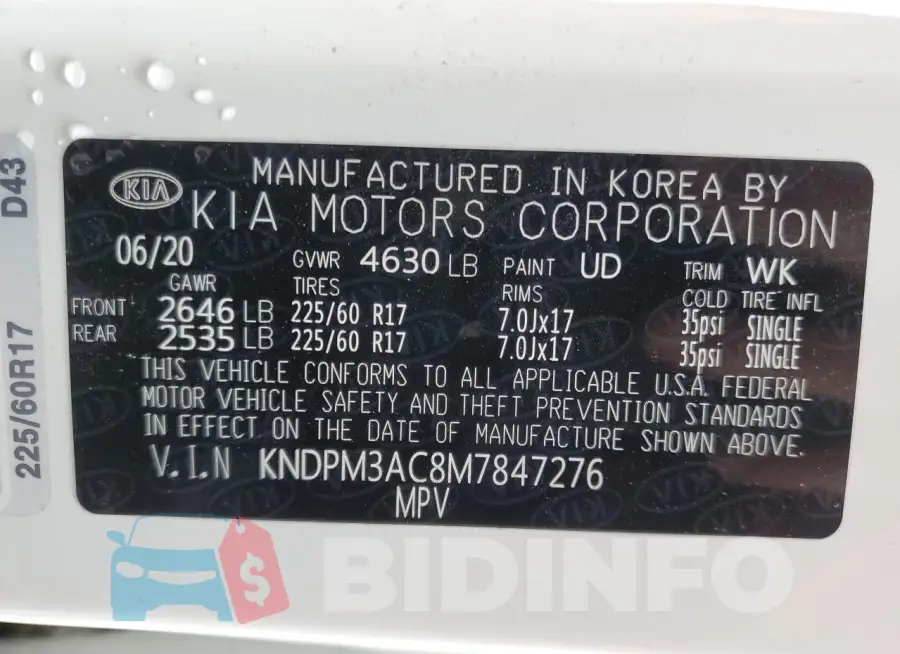 KNDPM3AC8M7847276 Photo# 13