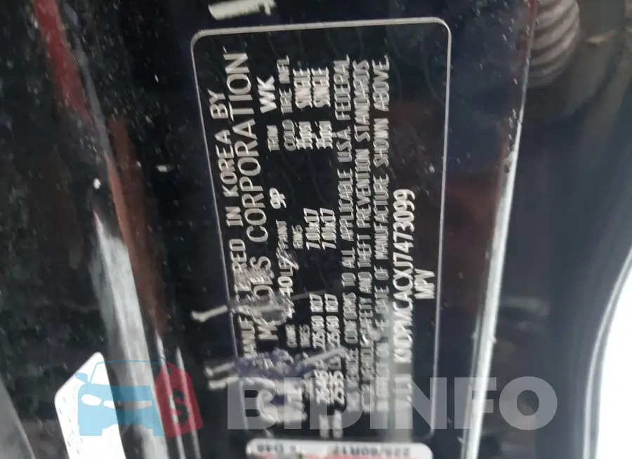 KNDPMCACXJ7473099 Photo# 14