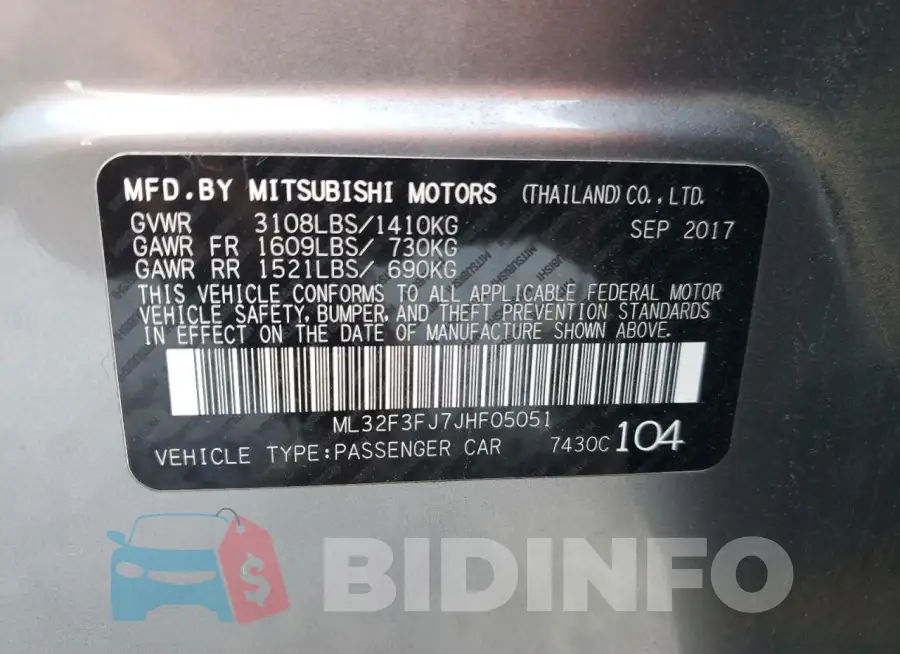 ML32F3FJ7JHF05051 Photo# 12