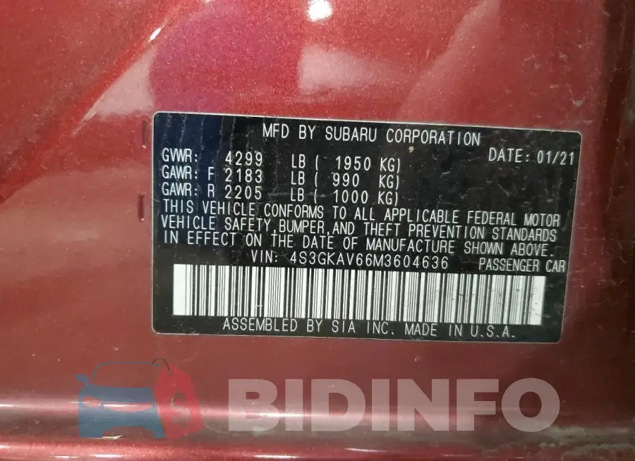 4S3GKAV66M3604636 Photo# 12