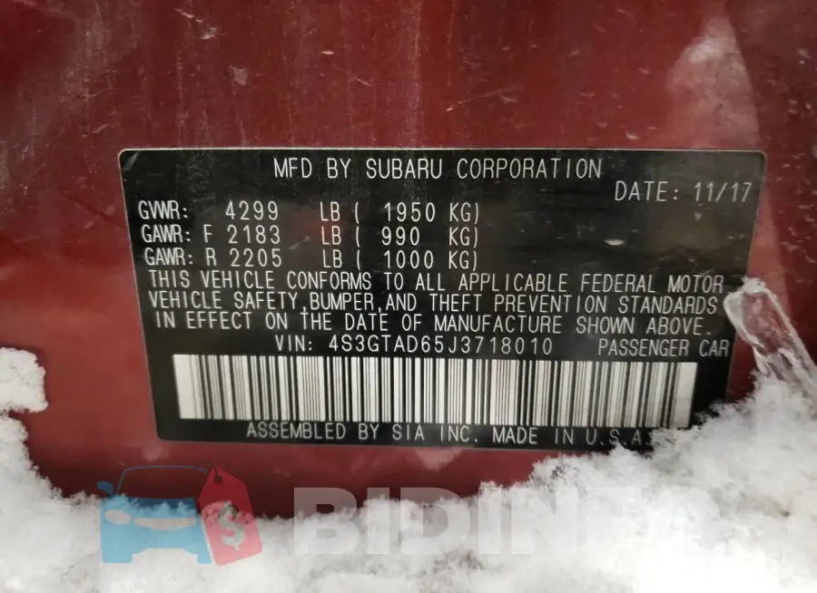 4S3GTAD65J3718010 Photo# 13