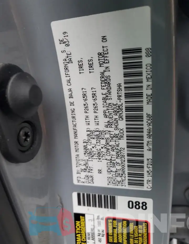 3TMCZ5ANXKM238772 Photo# 12