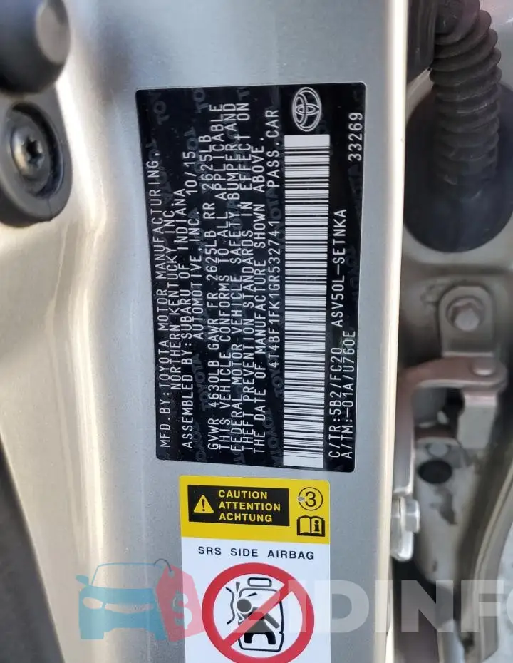 4T4BF1FK1GR532741 Photo# 13