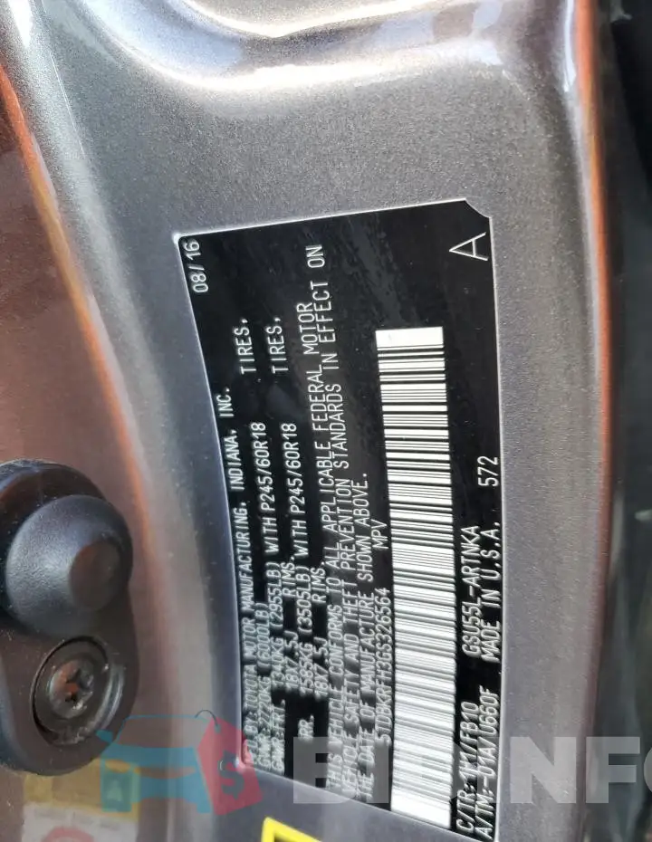 5TDBKRFH3GS326564 Photo# 13