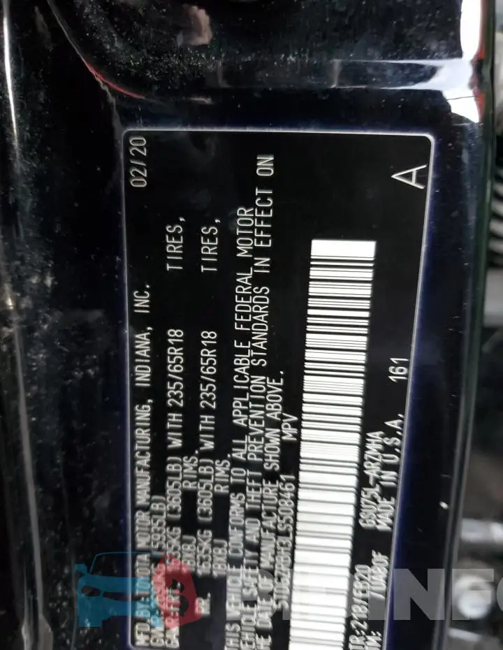 5TDGZRBH3LS508461 Photo# 13