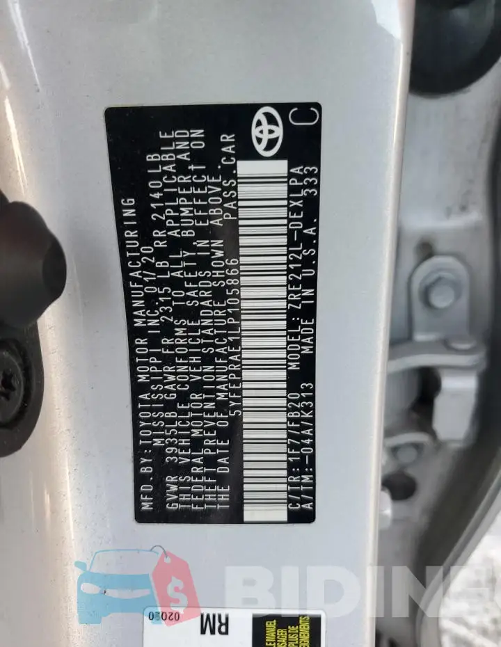 5YFEPRAE1LP105866 Photo# 12