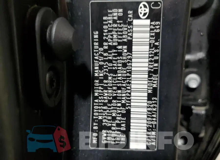 5YFEPRAE2LP106797 Photo# 12