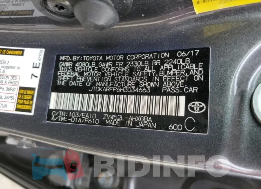 JTDKARFP6H3034663 Photo# 13