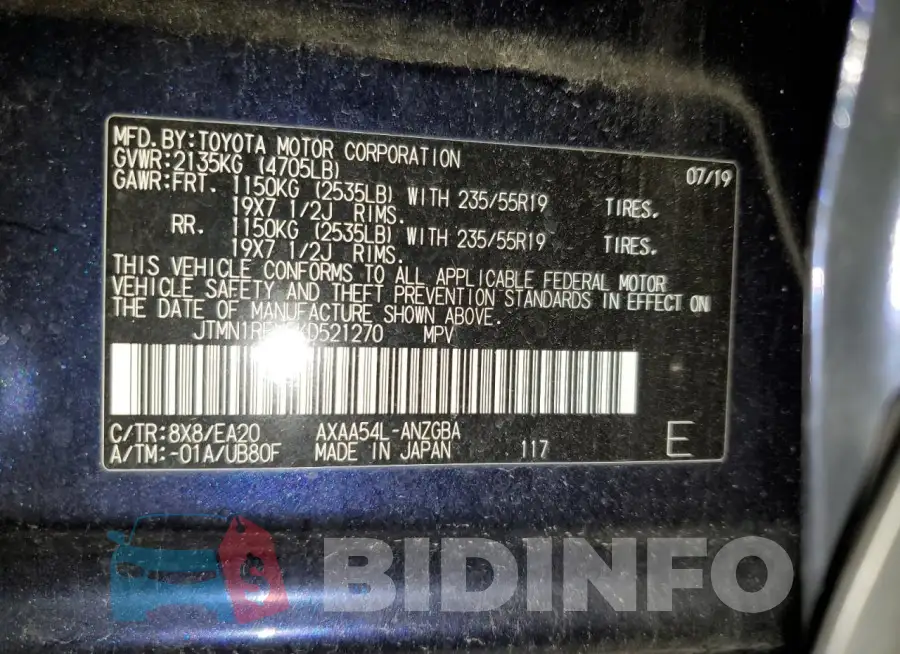 JTMN1RFV5KD521270 Photo# 14