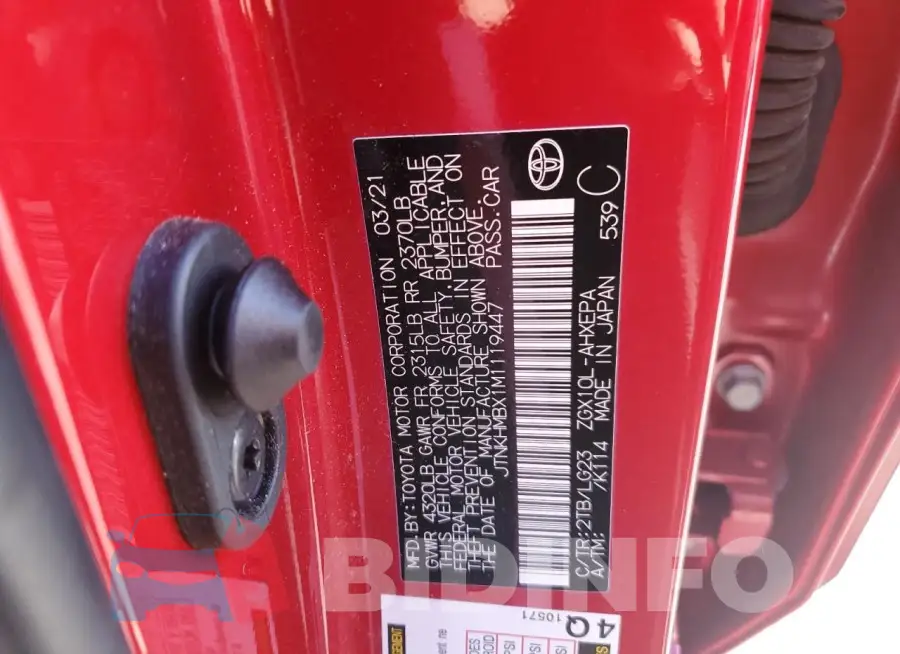 JTNKHMBX1M1119447 Photo# 13