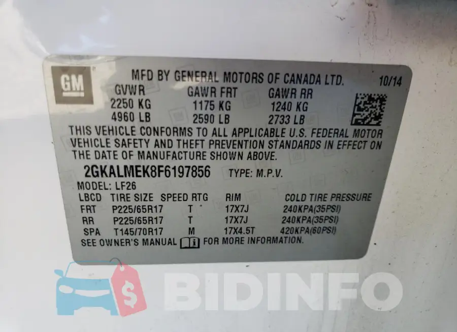 2GKALMEK8F6197856 Photo# 13