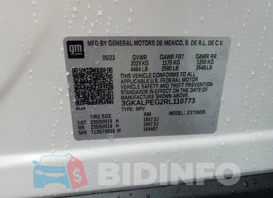 3GKALPEG2RL110773 Photo# 13