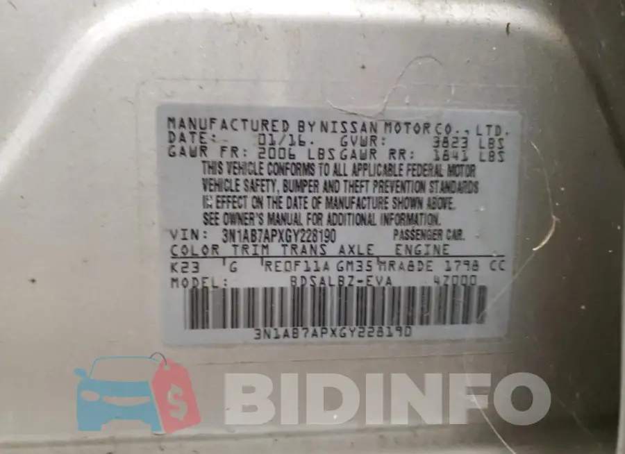 3N1AB7APXGY228190 Photo# 12
