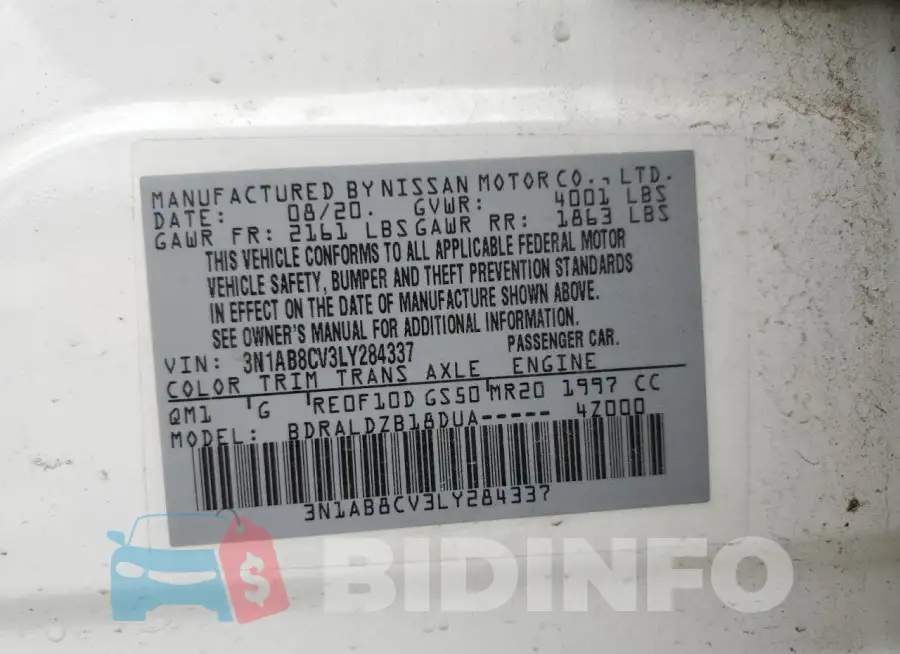 3N1AB8CV3LY284337 Photo# 12