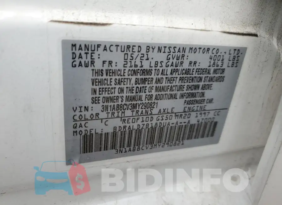 3N1AB8CV3MY290821 Photo# 13