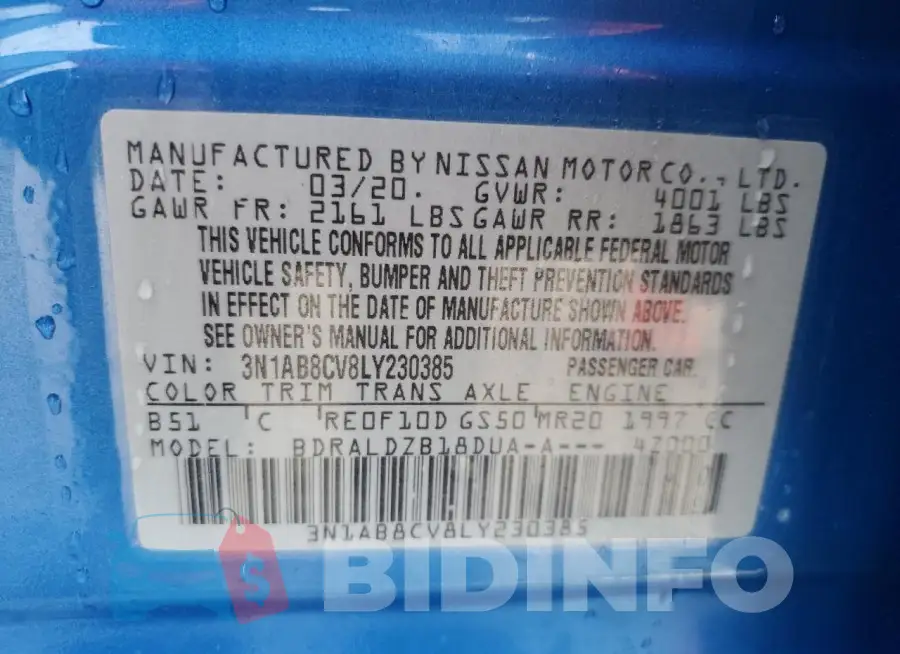 3N1AB8CV8LY230385 Photo# 12