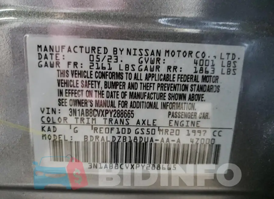 3N1AB8CVXPY288665 Photo# 13