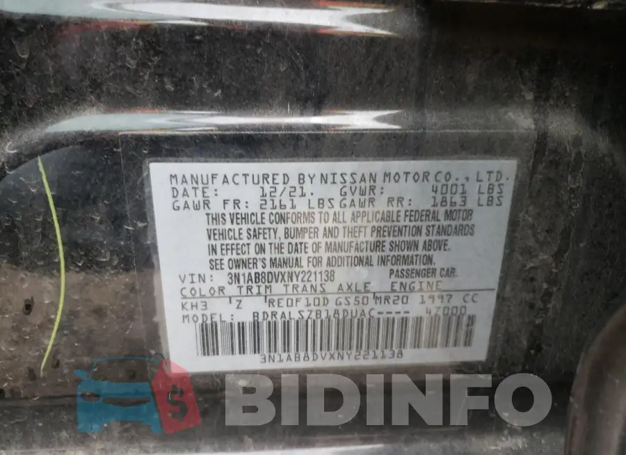 3N1AB8DVXNY221138 Photo# 13