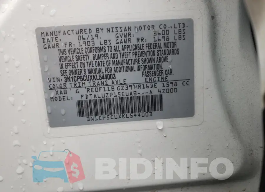 3N1CP5CUXKL544003 Photo# 12