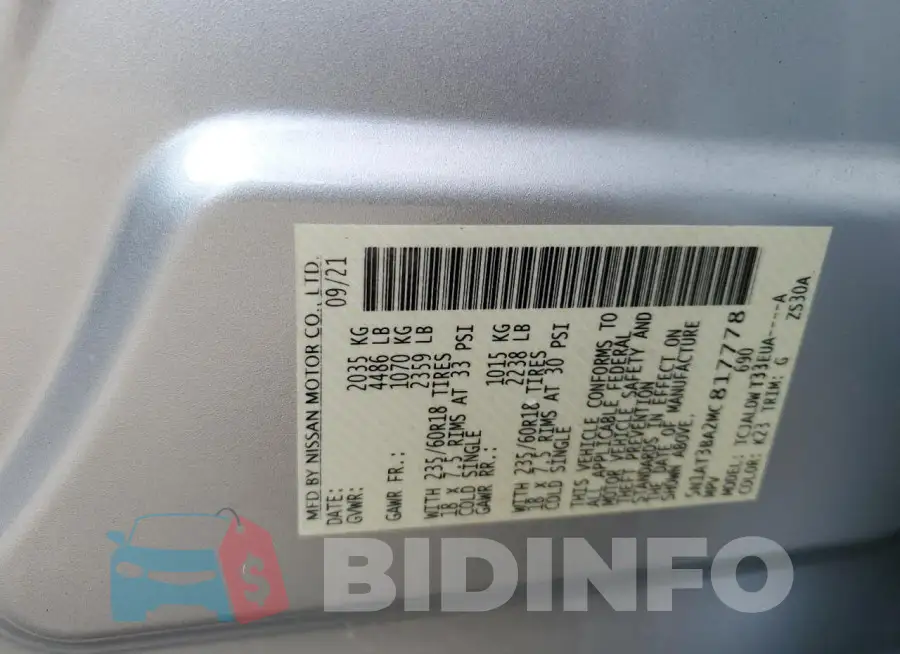 5N1AT3BA2MC817778 Photo# 12