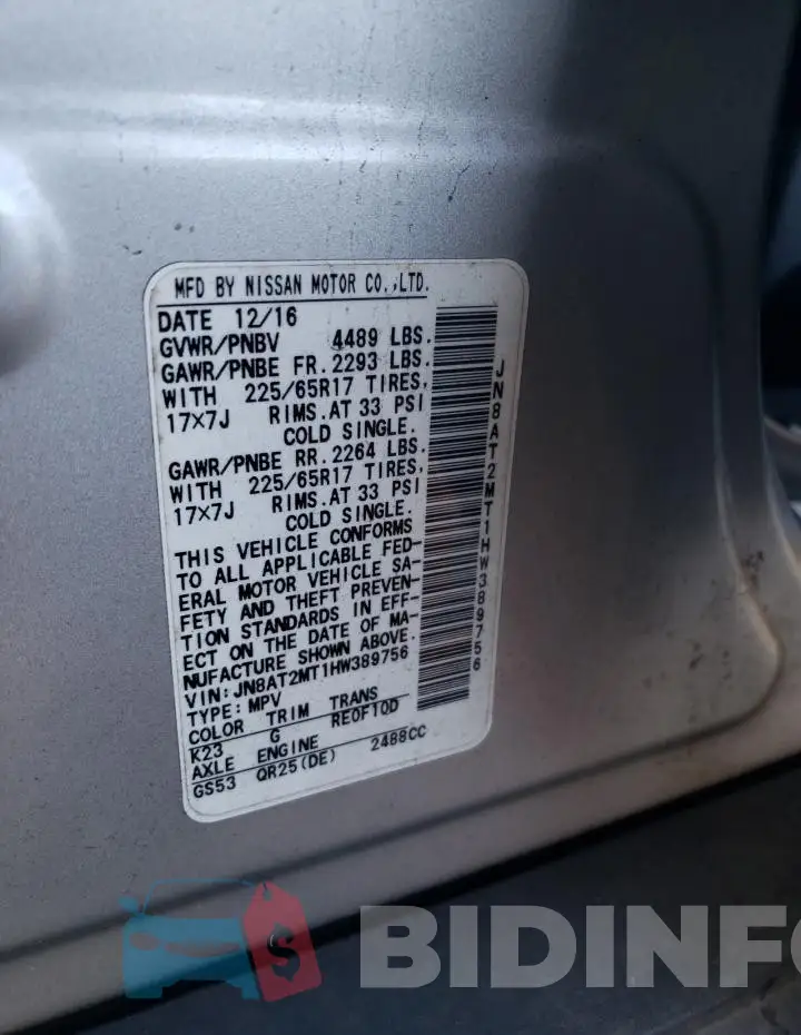 JN8AT2MT1HW389756 Photo# 13