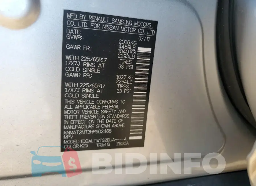 KNMAT2MT3HP602468 Photo# 12