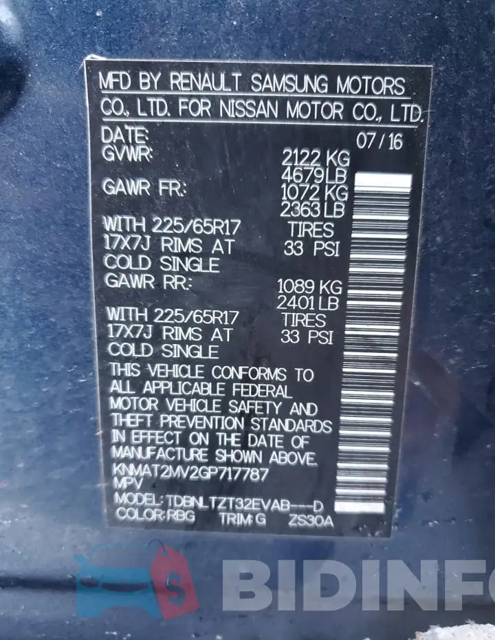 KNMAT2MV2GP717787 Photo# 13