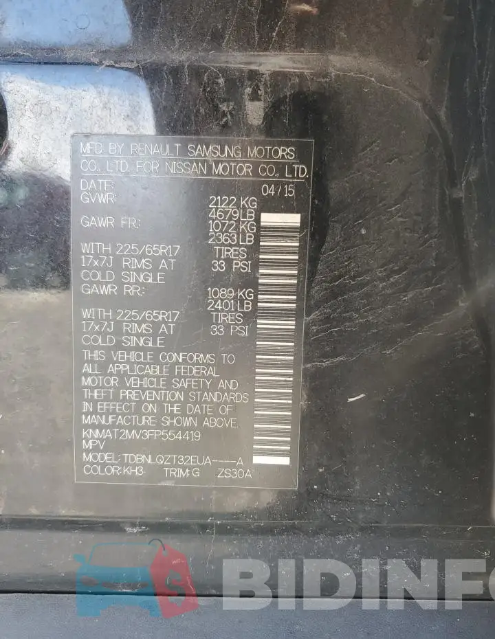 KNMAT2MV3FP554419 Photo# 13